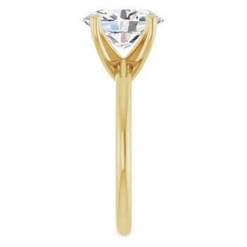 2.50 Carat Lab-Grown Oval Diamond Solitaire Ring in 14K Gold 4