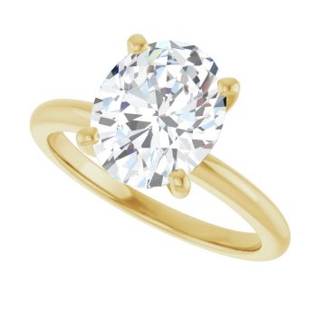 2.50 Carat Lab-Grown Oval Diamond Solitaire Ring in 14K Gold 5