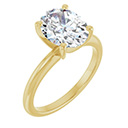2.50 Carat Lab-Grown Oval Diamond Solitaire Ring in 14K Gold