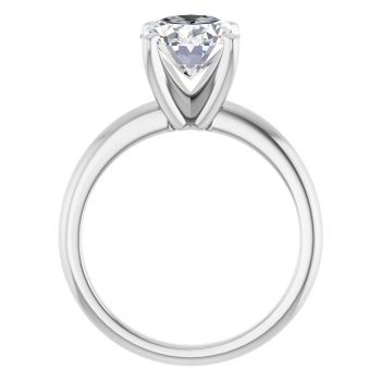 2 1/2 Carat Lab-Grown Oval Diamond Solitaire Ring in Platinum 2