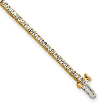2 Carat Lab-Grown Diamond Tennis Bracelet 14K Gold 3