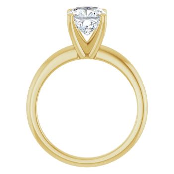 2 Carat Lab-Grown Cushion-Cut Diamond Solitaire Ring in 14K Gold 2