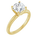 2 Carat Lab-Grown Cushion-Cut Diamond Solitaire Ring in 14K Gold