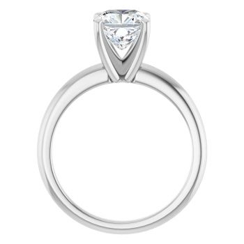 2 Carat Lab-Grown Cushion-Cut Diamond Solitaire Ring in 14K White Gold 2