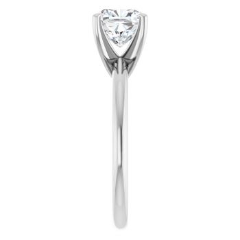 2 Carat Lab-Grown Cushion-Cut Diamond Solitaire Ring in 14K White Gold 4