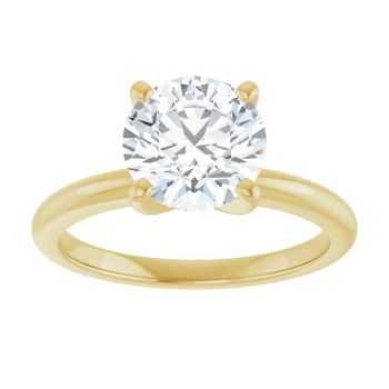 2 Carat Lab-Grown Diamond Solitaire Ring in 14K Gold 3