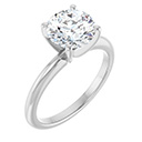 2 Carat Round Lab-Grown Diamond Solitaire Ring in 14K White Gold