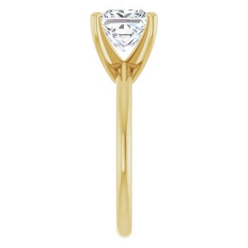 2 Carat Lab-Grown Princess-Cut Diamond Solitaire Ring in 14K Gold 4