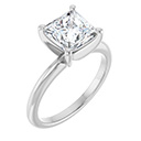 2 Carat Lab-Grown Princess-Cut Diamond Solitaire Ring in Platinum