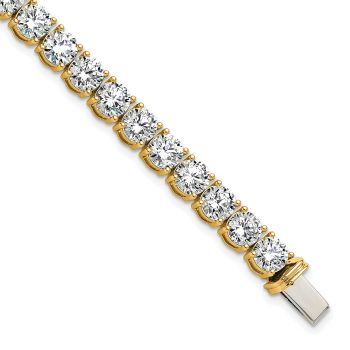 22.5 Carat Lab-Grown Diamond Tennis Bracelet, 14K Gold 4