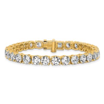 22.5 Carat Lab-Grown Diamond Tennis Bracelet, 14K Gold 2