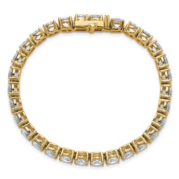 22.5 Carat Lab-Grown Diamond Tennis Bracelet, 14K Gold 5