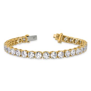 22.5 Carat Lab-Grown Diamond Tennis Bracelet, 14K Gold