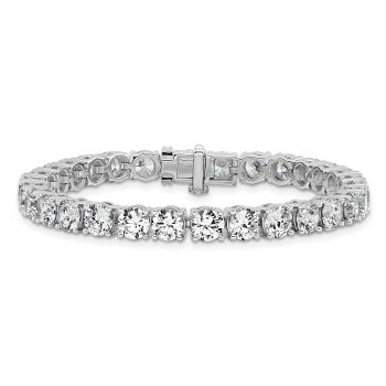 22 1/2 Lab-Made Carat Diamond Tennis Bracelet 14K White Gold 2