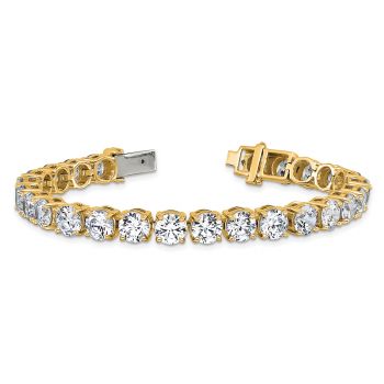 25 Carat 14K Gold Lab-Grown Diamond Tennis Bracelet