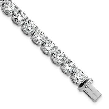 25 Carat Lab-Grown Diamond Tennis Bracelet, 14K White Gold 4