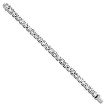 25 Carat Lab-Grown Diamond Tennis Bracelet, 14K White Gold 3