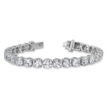 25 Carat Lab-Grown Diamond Tennis Bracelet, 14K White Gold