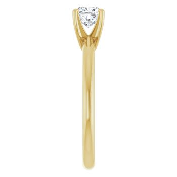 0.75 Carat Lab-Made Cushion-Cut Diamond Solitaire Ring in 14K Gold 4