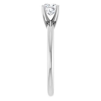 3/4 Carat Lab-Grown Cushion-Cut Diamond Solitaire Ring in Platinum 3