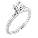 3/4 Carat Lab-Grown Cushion-Cut Diamond Solitaire Ring in Platinum
