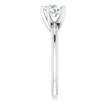 3/4 Carat Lab-Grown Heart Diamond Solitaire Ring in Platinum 4