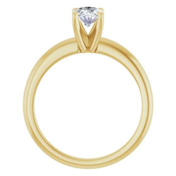 0.75 Carat Lab-Made Oval Diamond Solitaire Ring in 14K Gold 2