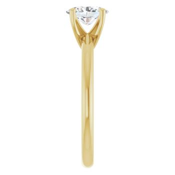 0.75 Carat Lab-Made Oval Diamond Solitaire Ring in 14K Gold 4