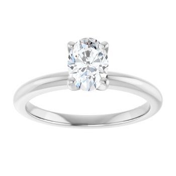 3/4 Carat Lab-Grown Oval Diamond Solitaire Ring in Platinum 3