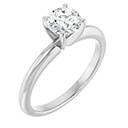 3/4 Carat Lab-Grown Diamond Solitaire Ring in 14K White Gold