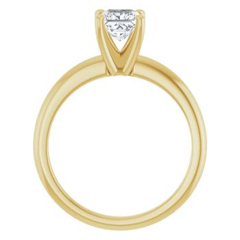 0.75 Carat Lab-Made Princess-Cut Diamond Solitaire Ring in 14K Gold 2