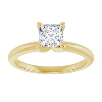 0.75 Carat Lab-Made Princess-Cut Diamond Solitaire Ring in 14K Gold 3