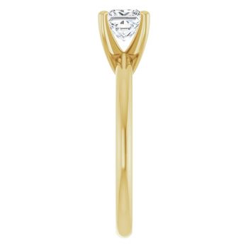 0.75 Carat Lab-Made Princess-Cut Diamond Solitaire Ring in 14K Gold 4