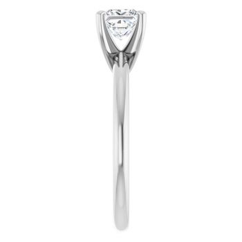 3/4 Carat Lab Grown Princess-Cut Diamond Solitaire Ring in 14K White Gold 4