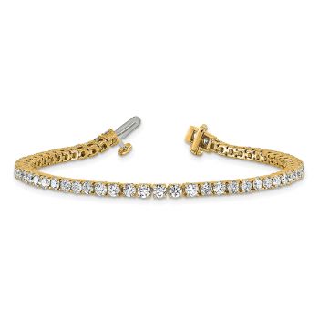 5 Carat Lab-Made Diamond Tennis Bracelet in 14K Gold