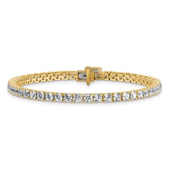 7 Carat Lab-Grown Diamond Tennis Bracelet in 14K Yellow Gold 2