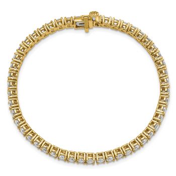 7 Carat Lab-Grown Diamond Tennis Bracelet in 14K Yellow Gold 5
