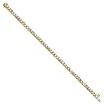 7 Carat Lab-Grown Diamond Tennis Bracelet in 14K Yellow Gold 3