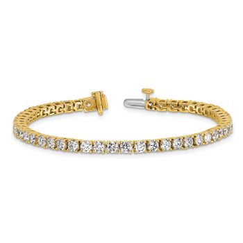 7 Carat Lab-Grown Diamond Tennis Bracelet in 14K Yellow Gold