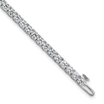 7 Carat Lab Grown Diamond Tennis Bracelet, 14K White Gold 4