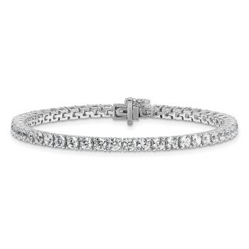 7 Carat Lab Grown Diamond Tennis Bracelet, 14K White Gold 2