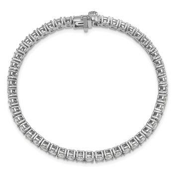 7 Carat Lab Grown Diamond Tennis Bracelet, 14K White Gold 5