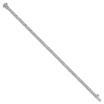 7 Carat Lab Grown Diamond Tennis Bracelet, 14K White Gold 3