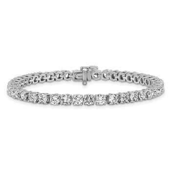 14K White Gold 9 Carat Lab-Grown Diamond Tennis Bracelet 2