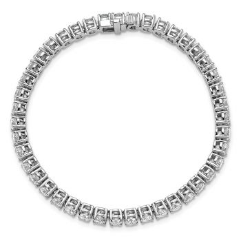 14K White Gold 9 Carat Lab-Grown Diamond Tennis Bracelet 5