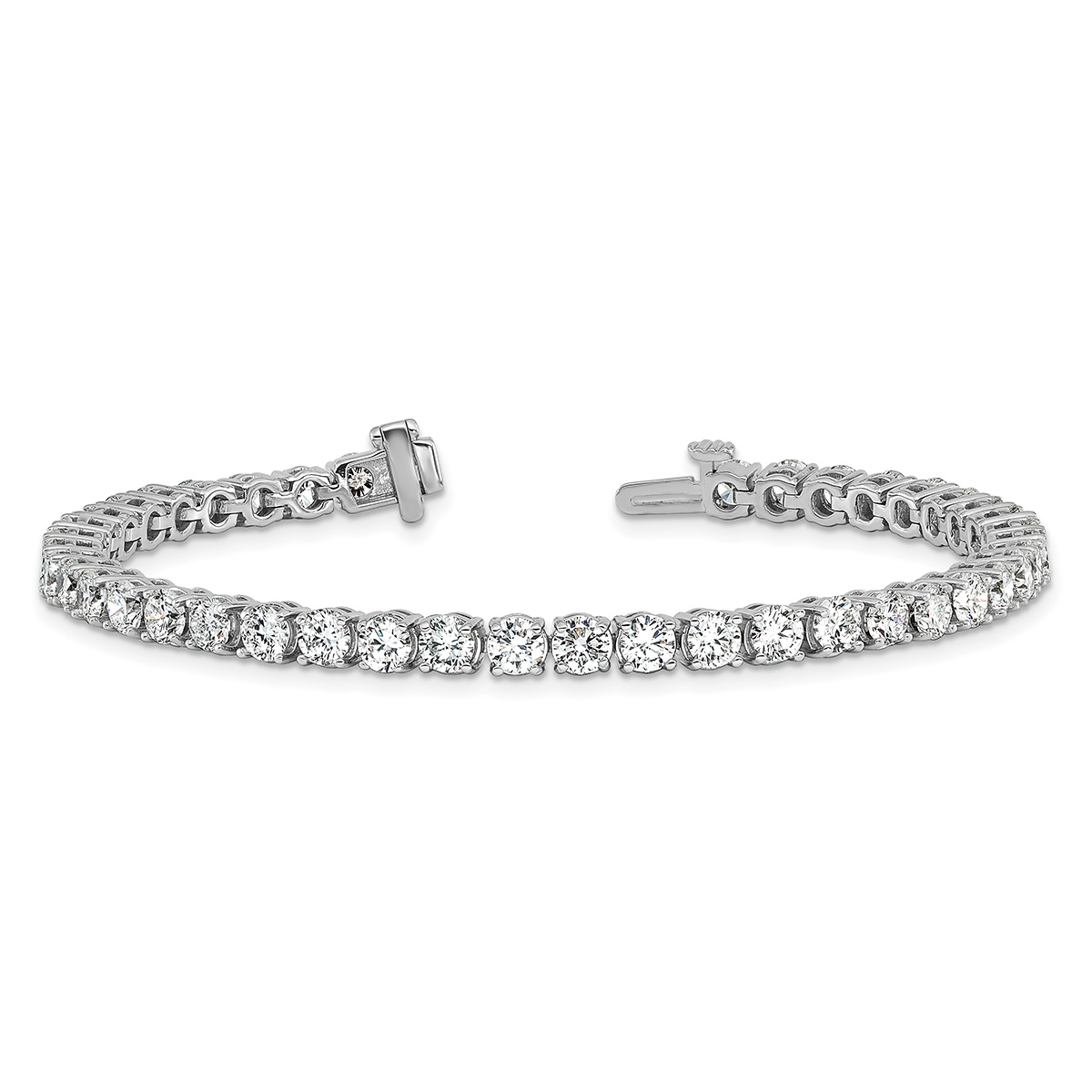 14K White Gold Carat Lab-Grown Diamond Tennis Bracelet