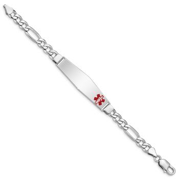 Figaro Medical ID Bracelet for Women, Sterling Silver 2