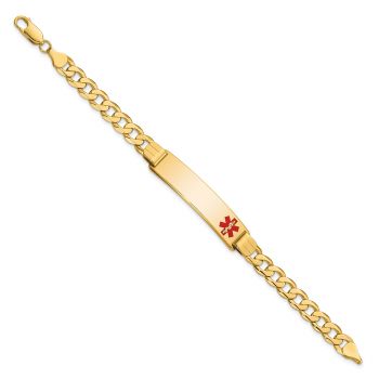 Men's 14K Gold Medical Alert ID Curb Bracelet 2