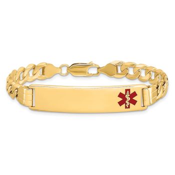 Men's 14K Gold Medical Alert ID Curb Bracelet 3