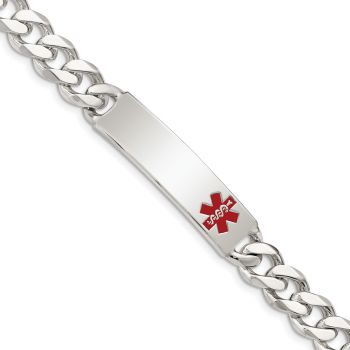 Women's Heavy Curb Link Medical ID Bracelet in Sterling Silver